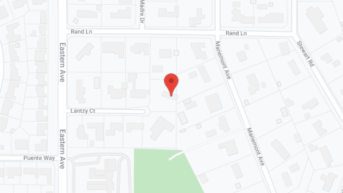 Map of the neighborhood around Eden Manor