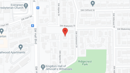 Map of the neighborhood around Alpine House
