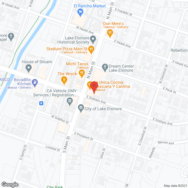 Vista Ridge of Lake Elsinore in google map