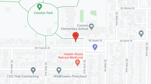 Map of the neighborhood around Francis House