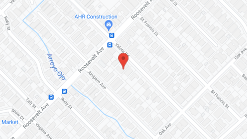 Map of the neighborhood around Villa Valota RCFE