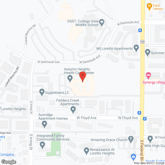 Autumn Heights Health Care Ctr in google map