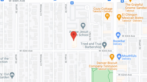 Map of the neighborhood around Holy Family Plaza
