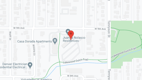 Map of the neighborhood around Maes Apartments