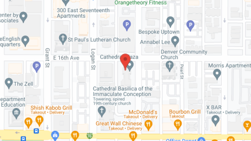 Map of the neighborhood around Cathedral Plaza