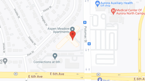 Map of the neighborhood around Aspen Meadow Apartments