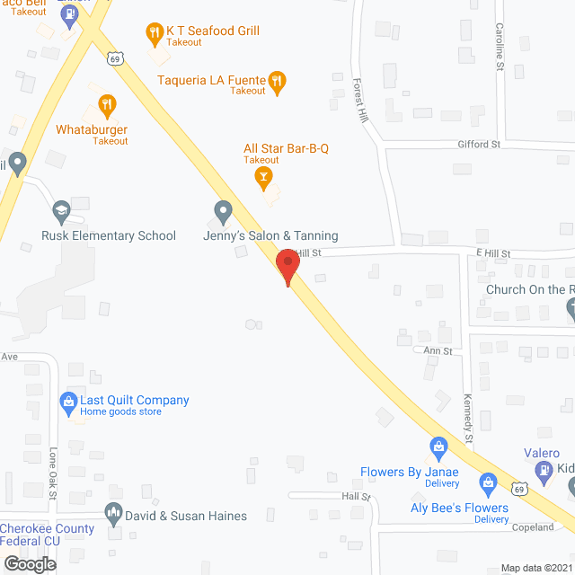 Rusk Nursing & Rehab Ctr in google map