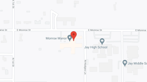 Map of the neighborhood around Monroe Manor