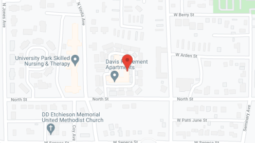 Map of the neighborhood around Davis Retirement Apts