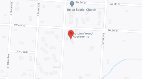 Map of the neighborhood around Autumn Woods Apartments