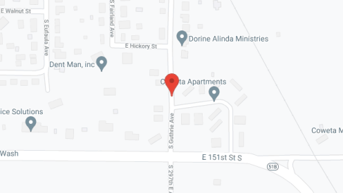 Map of the neighborhood around Coweta Apartments