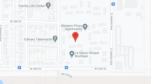 Map of the neighborhood around Western Pines Apartments