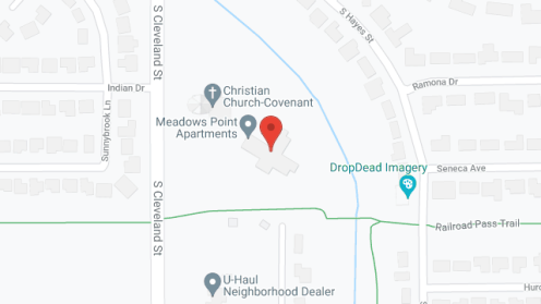 Map of the neighborhood around Meadows Point Apartments