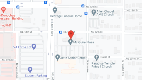 Map of the neighborhood around Marie Mc Guire Plaza