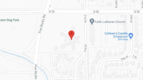 Map of the neighborhood around Heritage Health Care Ctr