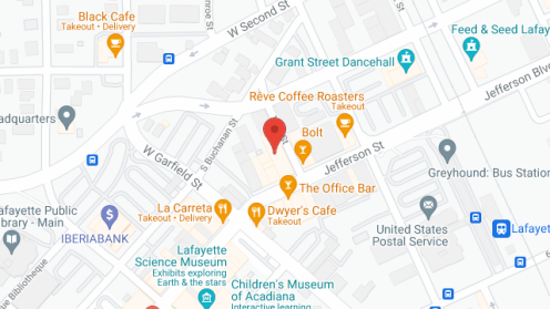Map of the neighborhood around Evangeline Apartments