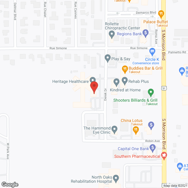 Landmark Nursing Ctr Hammond in google map