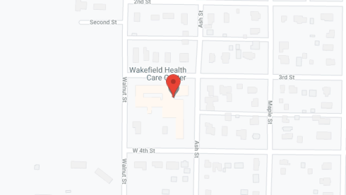 Map of the neighborhood around Wakefield Health Care Ctr