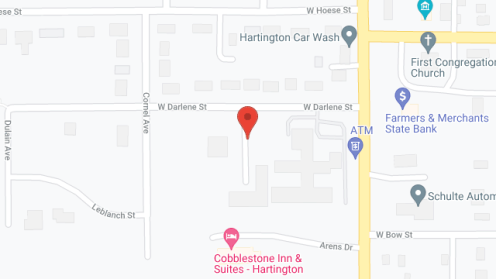 Map of the neighborhood around Pine Lane Hartington