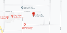 Medicalodges Clay Center in google map