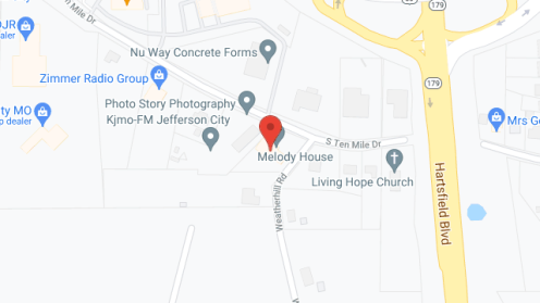 Map of the neighborhood around Melody House