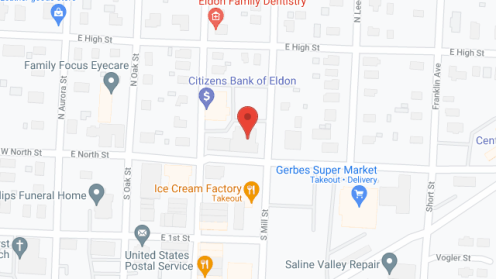 Map of the neighborhood around Lee House of Eldon