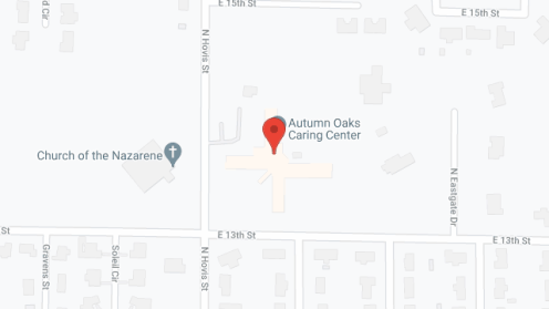 Map of the neighborhood around Autumn Oaks Caring Ctr