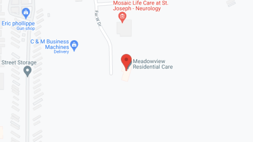 Map of the neighborhood around Meadowview Residential Care