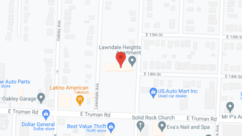 Map of the neighborhood around Lawndale Heights
