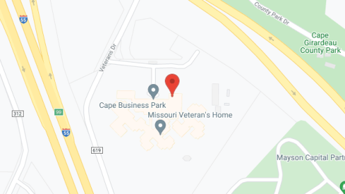Map of the neighborhood around Missouri Veteran's Home