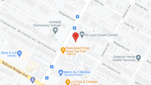 Map of the neighborhood around Rosary House
