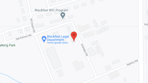 Map of the neighborhood around Blackfeet Care Ctr