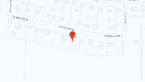 Map of the neighborhood around Crabtree Senior Home