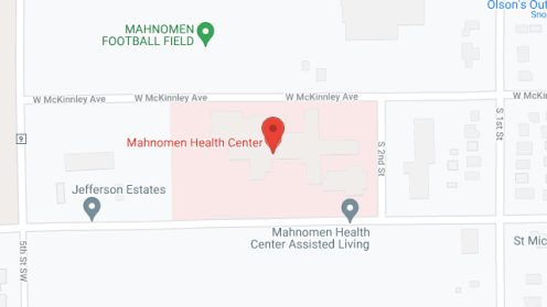 Map of the neighborhood around Mahnomen Health Ctr