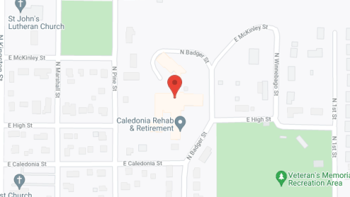 Map of the neighborhood around Caledonia Rehab and Retire Ctr