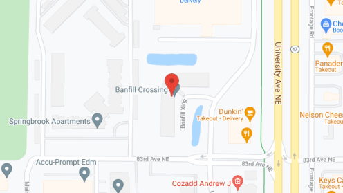 Map of the neighborhood around Banfill Crossing