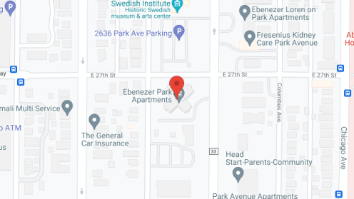 Map of the neighborhood around Ebenezer Park Apartments
