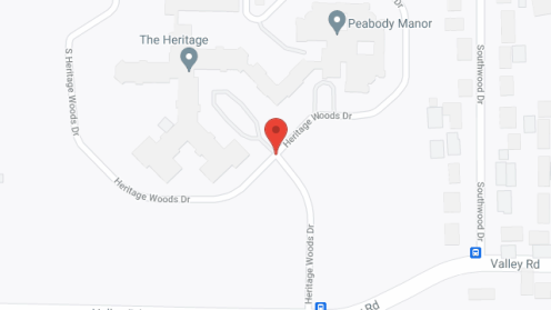 Map of the neighborhood around Peabody Manor