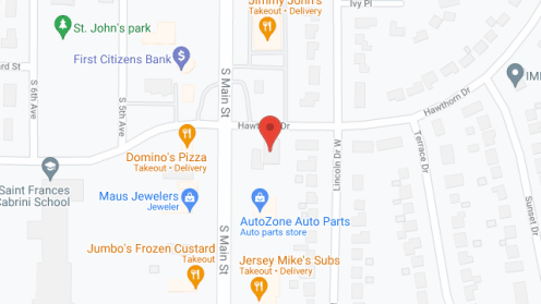 Map of the neighborhood around Hawthorn Manor