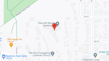 Churchill Woods Apartments in google map