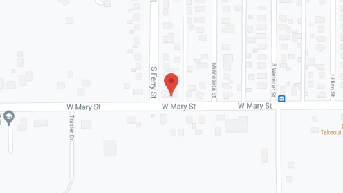 Map of the neighborhood around Mary's Home