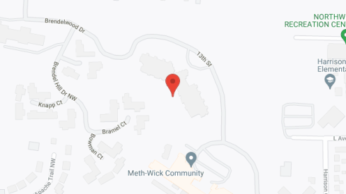 Map of the neighborhood around Meth-Wick Community