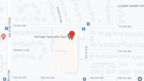 Map of the neighborhood around Heritage Nursing and Rehab Ctr