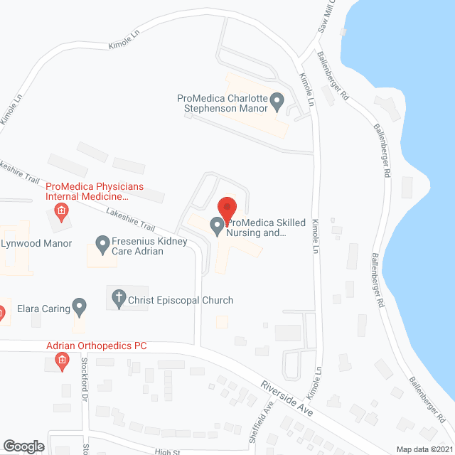 ProMedica Adrian in google map