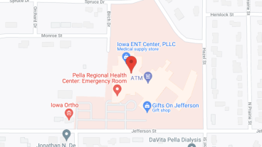 Pella Regional Health Ctr in google map