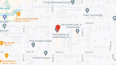 Map of the neighborhood around Pella Manor