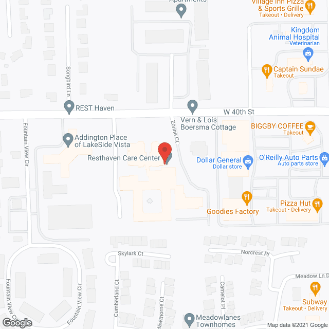 Resthaven Patrons & Care Ctr in google map