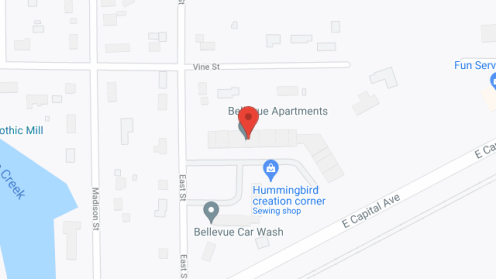 Map of the neighborhood around Danbury Apartments