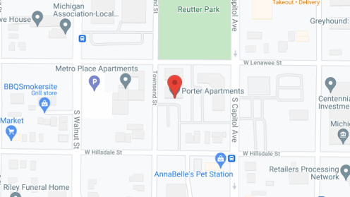 Map of the neighborhood around Porter Apartments