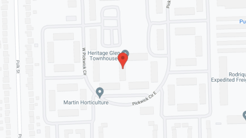 Map of the neighborhood around Pickwick Park Townhouses